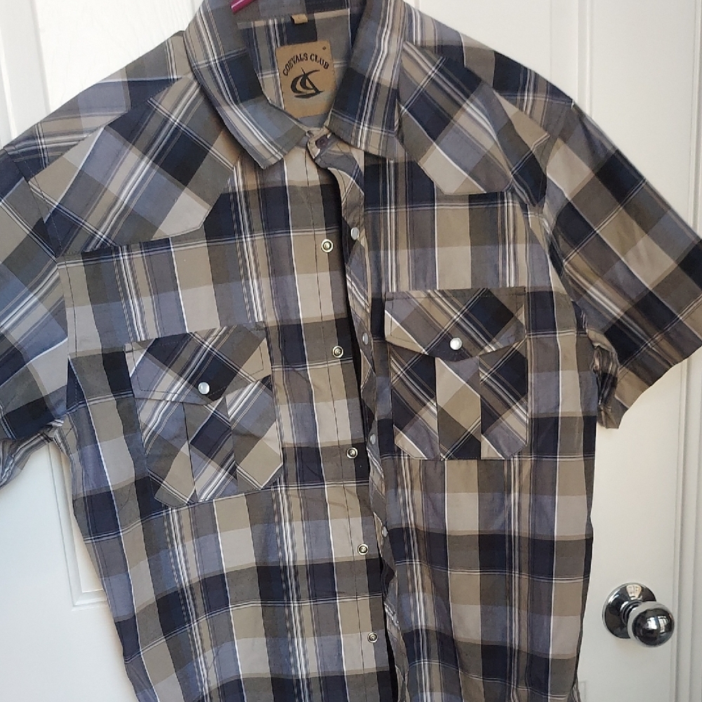 Men's Plaid Short Sleeve Shirt